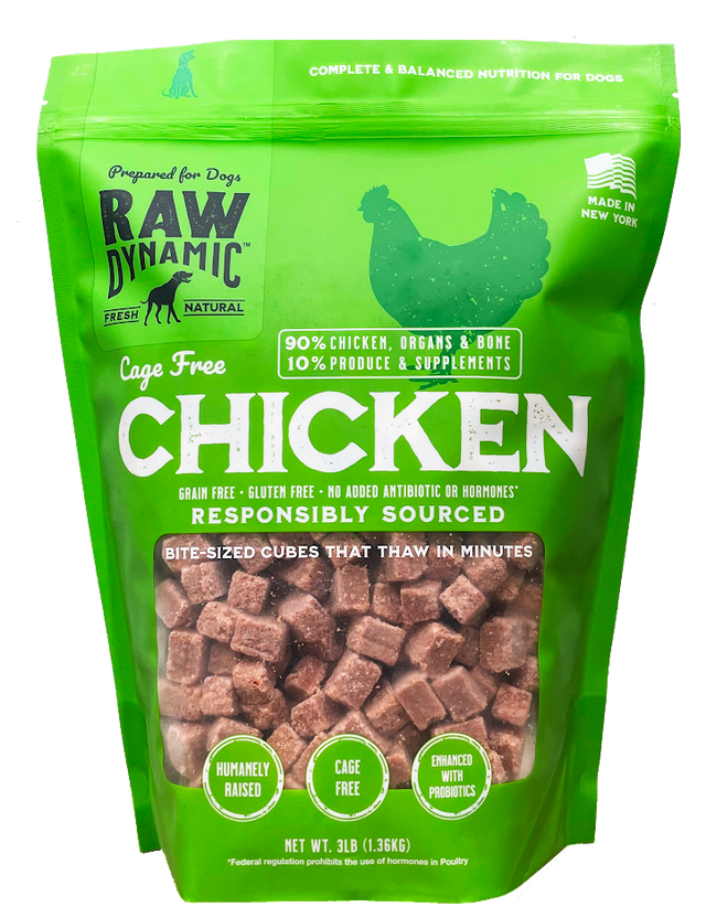 Raw Dynamic Frozen Raw Chicken Formula for Dogs