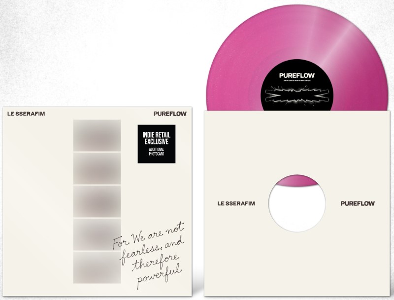 LE SSERAFIM/2nd Studio Album ‘PUREFLOW’ pt.1 Vinyl [Hot Pink Glitter ver.]@Indie Exclusive