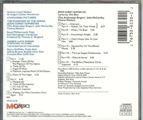 LLOYD WEBBER,ANDREW/PHANTOM OPERA/JESUS-SYM SUITES