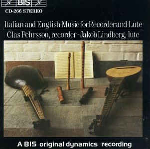 Jakob Lindberg/Italian & English Music For Re@Lindberg (Lt)/Pehrsson (Rcr)