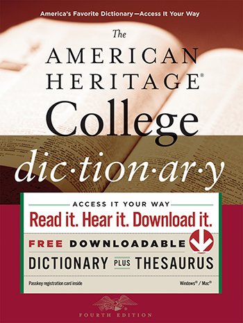 American Heritage College Dictionary Hardcover Edi 
