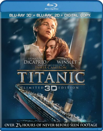 Titanic 3d (1997) (2012 Versio Dicaprio Winslet Pg13 Incl. Br Dc Uv 