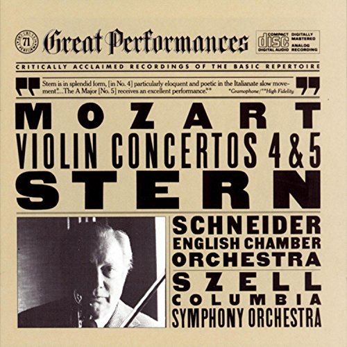 W.A. Mozart/Violin Concerto Nos 4 & 5@Stern*isaac (Vn)@Schneider & Szell/Various