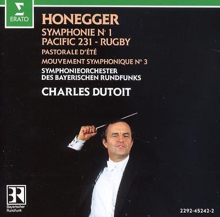 A. Honegger/Sym 1/Pastorale D'Ete/Rugby/+@Dutoit/Bavarian Radio Sym