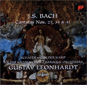 J.S. Bach/Cant 27/34/41@Schafer (Sop)/Van Der Kamp (Ba@Leonhardt/Baroque Orch