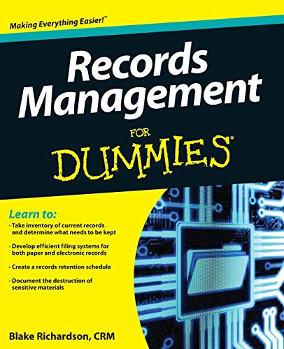 Blake Richardson Crm Records Management For Dummies 