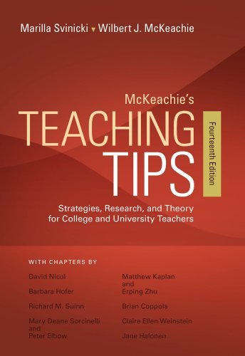 Wilbert Mckeachie Mckeachie's Teaching Tips Strategies Research And Theory For College And 0014 Edition; 