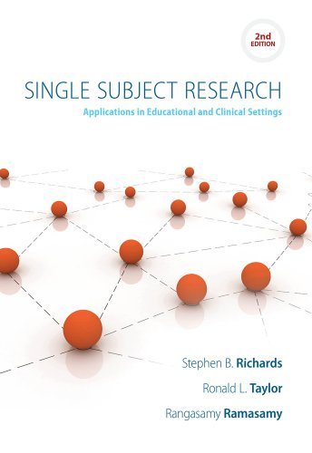 Stephen B. Richards Single Subject Research Applications In Educational And Clinical Settings 0002 Edition; 