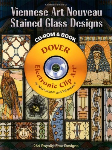 Dover Viennese Art Nouveau Stained Glass Designs [with C 