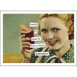 Greeting Card/Five O'Clock 37208-6@Blank