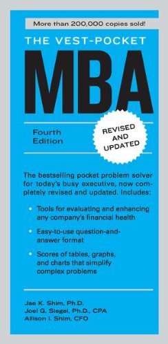 Jae K. Shim The Vest Pocket Mba Fourth Edition 0004 Edition;revised 