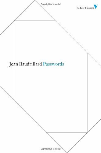 Jean Baudrillard Passwords 0002 Edition; 