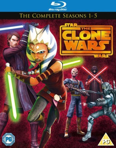 Star Wars: The Clone Wars - The Complete Seasons 1-5 (Region Free)/Matt Lanter, James Arnold Taylor, and Ashley Eckstein@TV-PG@Blu-Ray