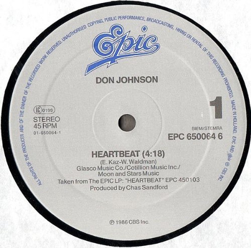 Don Johnson/Heartbeat (1986) / Vinyl Record [vinyl-Lp]