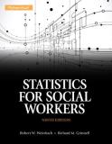 Robert W. Weinbach Statistics For Social Workers 0009 Edition; 