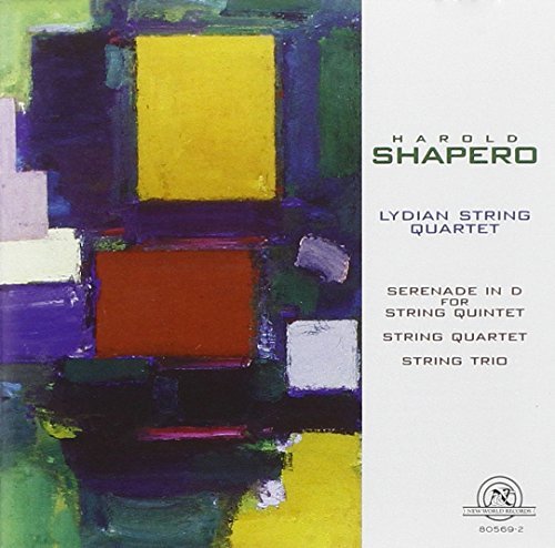 Harold Shapero Chamber Music Barker*edwin (db) Lydian Str Qt 