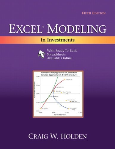 Craig Holden Excel Modeling In Investments 0005 Edition;revised 