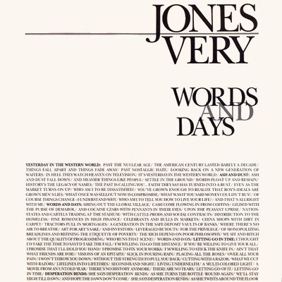 Jones Very/Words & Days