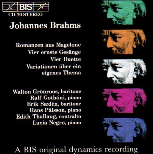 Johannes Brahms/Brahms: Romanzen Aus Magelone@Gothoni*ralf/Gronroos*walton