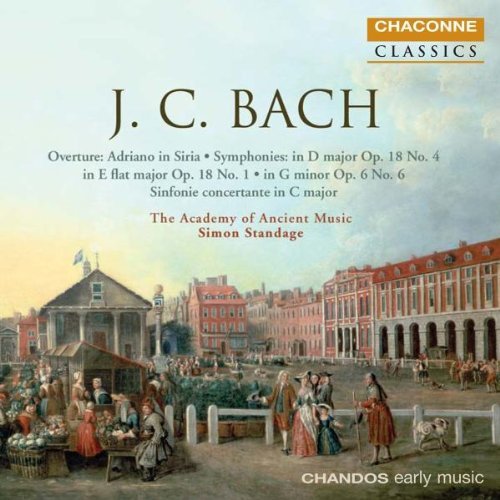J.C. Bach/Symphonies In D Major/ E Flat@Standag/Academy Of Ancient Mus