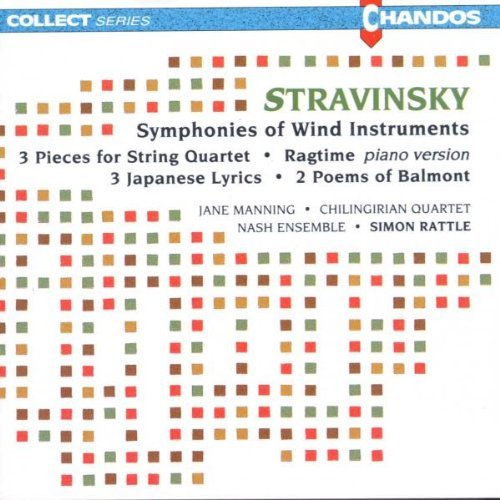 I. Stravinsky/Sym Wind Instr/3 Pieces/@Manning (Sop)/Bennet (Pno)@Rattle/Nash Ens