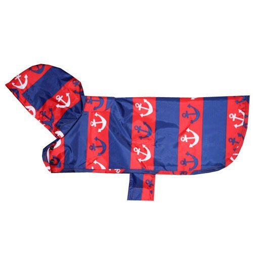 RC Pets Packable Rain Poncho for Dogs-Nautical
