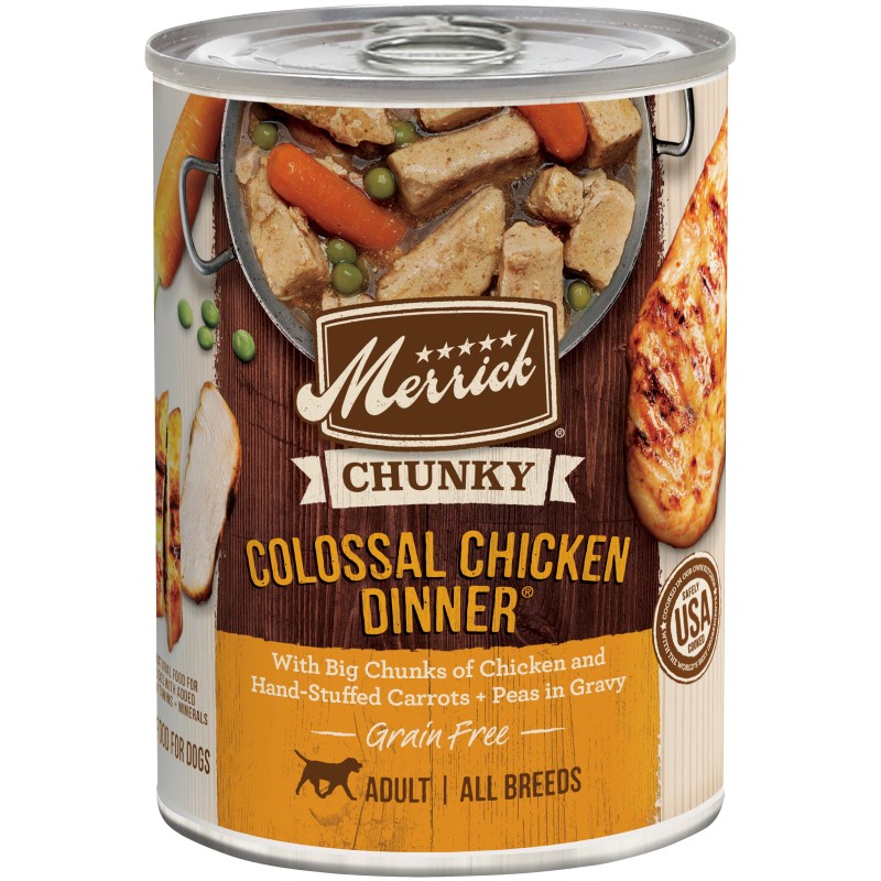 Merrick Grain Free Chunky Colossal Chicken Dinner in Gravy Canned Dog Food