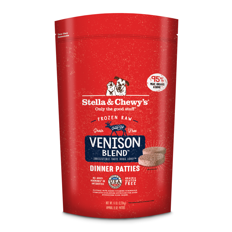 Stella & Chewy's Venison Blend Frozen Raw Dinner Patties for Dogs