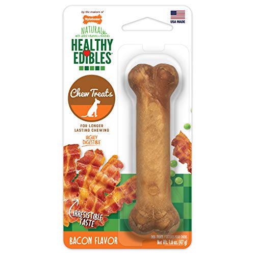 Nylabone Healthy Edibles Bacon Dog Bone Chew Treats