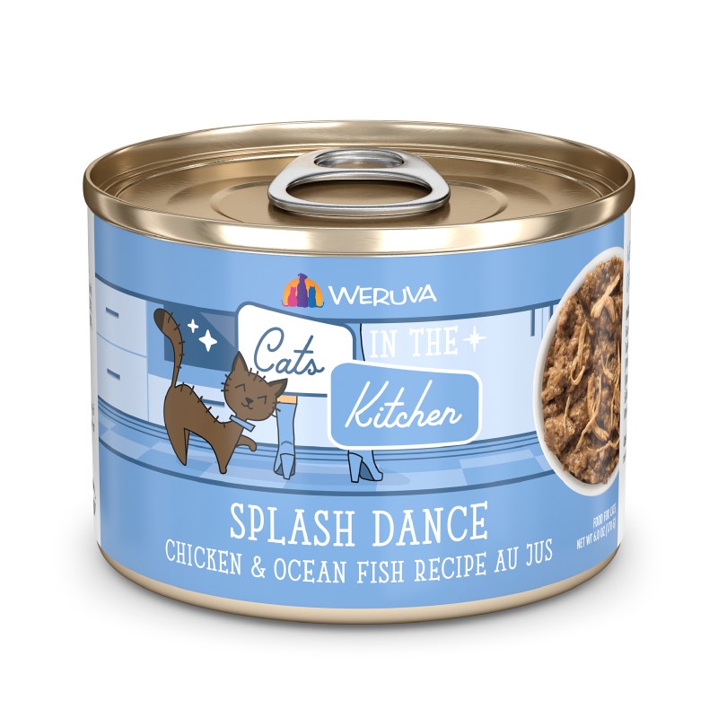 Weruva Cats in the Kitchen Splash Dance Chicken & Ocean Fish Recipe Au Jus for Cats