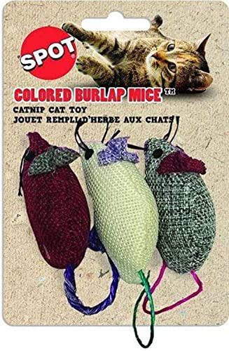 Colored Burlap Mice-3 Pack