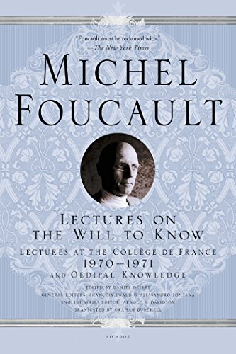 Michel Foucault Lectures On The Will To Know 