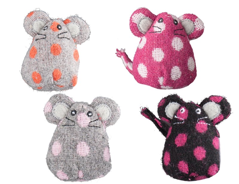 HuggleHounds Cat Toy - HuggleKats - Mouse with Catnip - Assorted