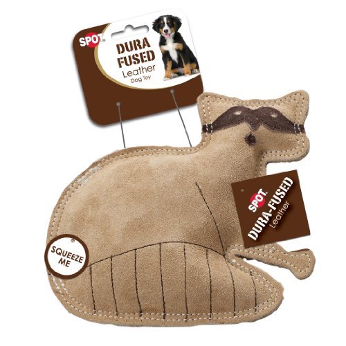 Dura Fused Leather Raccoon Dog Toy