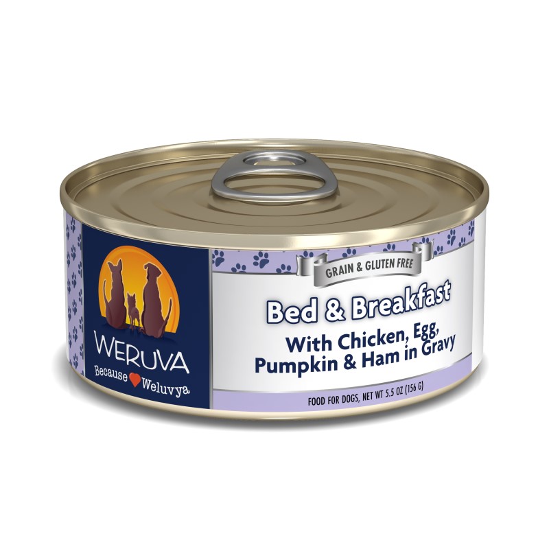 Weruva Bed & Breakfast with Chicken, Egg, Pumpkin & Ham in Gravy for Dogs