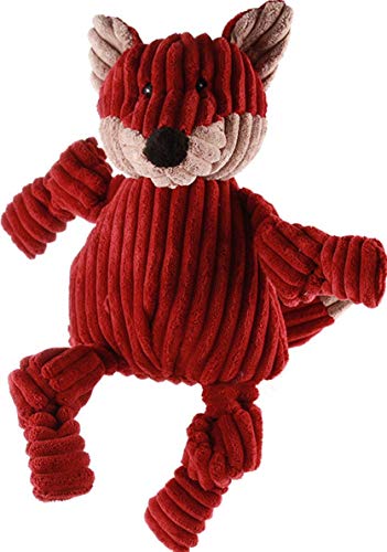 HuggleHounds Dog Toy - Plush Durable Knotties Fox
