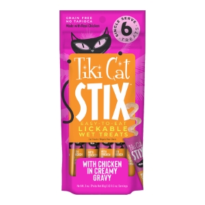 Tiki Cat Stix Mousse Treats, 3oz 6pk-Chicken with Gravy