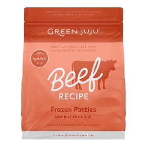 Green Juju Frozen Raw Diet, Beef Patties-Beef