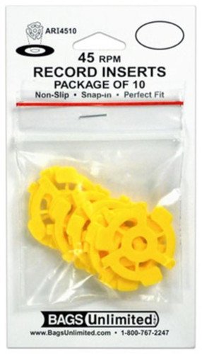 Bags Unlimited/45 rpm Record Inserts - 10 inserts per pack@X294/Bags