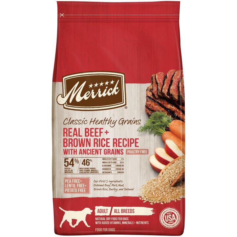 Merrick Classic Healthy Grains Real Beef + Brown Rice with Ancient Grains Recipe Dry Dog Food