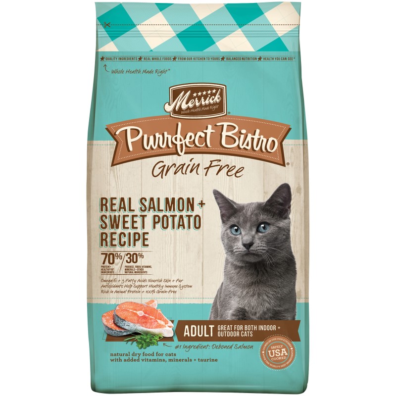 Merrick Purrfect Bistro Grain Free Real Salmon + Sweet Potato Recipe Dry Cat Food
