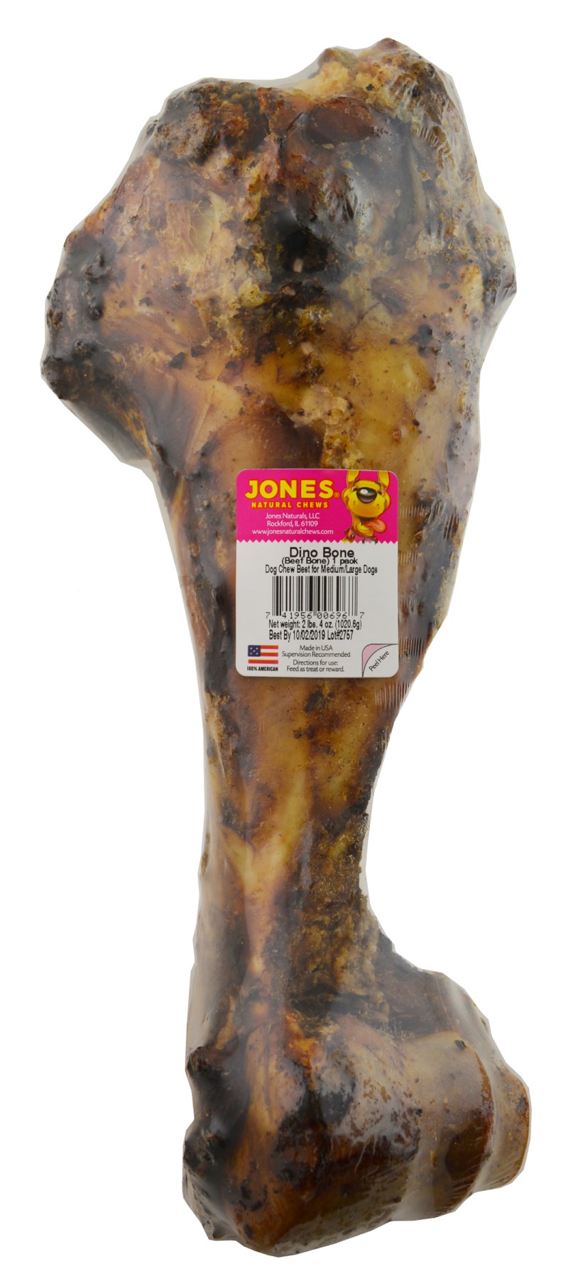 Jones Natural Chews Dino Bone Beef Bone