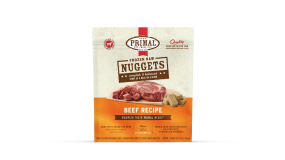 Primal Raw Frozen Dog Food, Nuggets, Beef, 3-Lb-