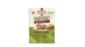 Primal Raw Frozen Dog Food, Patties, Lamb, 6-Lb-