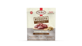 Primal Raw Frozen Dog Food, Nuggets, Venison, 3-lb-