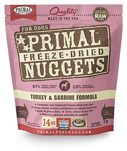 Primal Freeze-Dried Raw Nuggets for Dogs Turkey and Sardine Flavor
