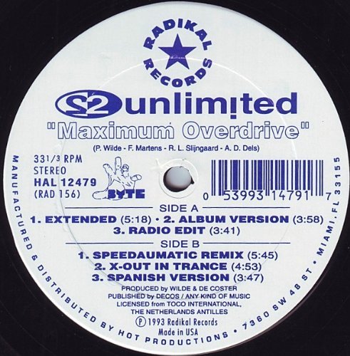 2 Unlimited/Maximum Overdrive
