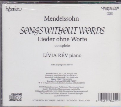 F. Mendelssohn/Songs Without Words-Comp@Rev*livia (Pno)
