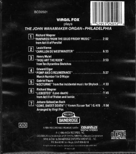 Virgil Fox Virgil Fox The John Wanamaker Organ Philadephia 