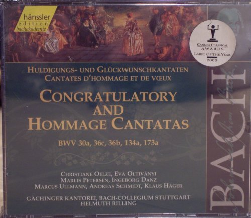 Bach, J.S./CONGRATULATORY AND HOMAGE CONTATAS BWV 30A@CD 92.139